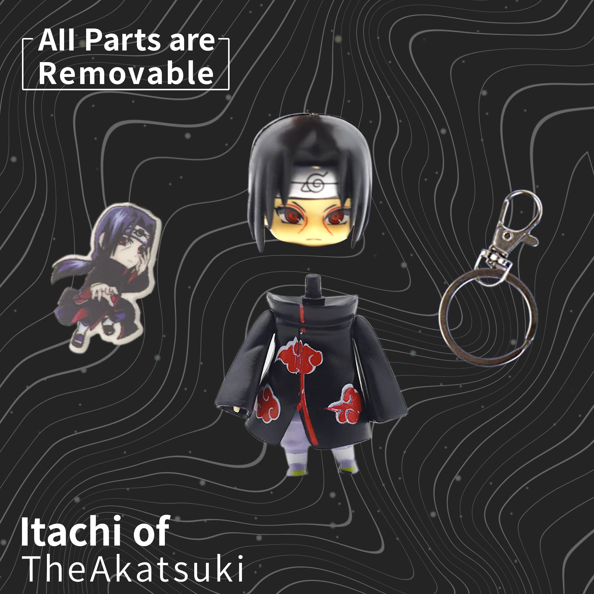 PATPAT Naruto Keychain, Anime Keychain, Cute Keychains, Anime Accessories, Uchiha Itachi Figures Keychain Collection (Uchiha Itachi) PATPAT Naruto Keychain, Anime Keychain, Cute Keychains, Anime Accessories, Uchiha Itachi Figures Keychain Collection (Uchiha Itachi)